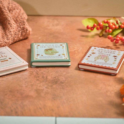 Cosy Chapter bokformet coaster – 3 assorterte