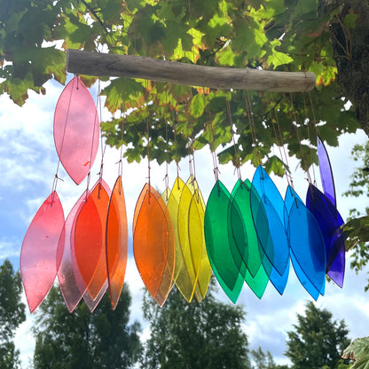 🌈 Vindspill i resirkulert glass – Rainbow