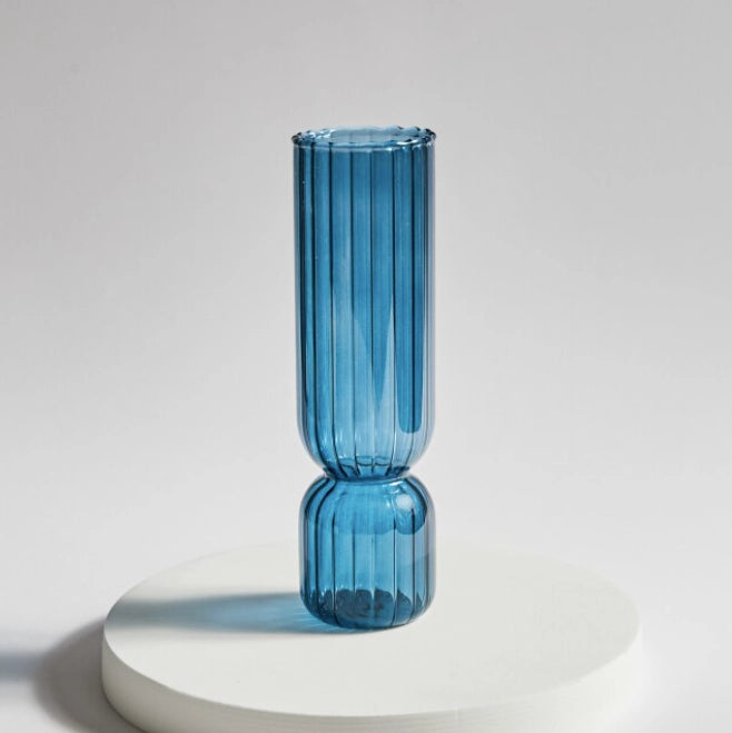 Nordic Glass Vase - Ocean Blue