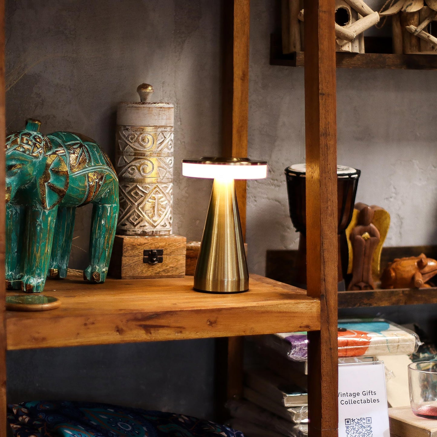 ✨ Tall Stem Touch Lamp – Copper