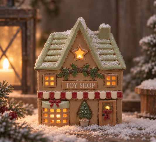 Toy Shop Christmas Market Stengods lysholder