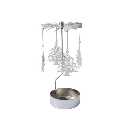 Silver Christmas Tree Telys Englespill