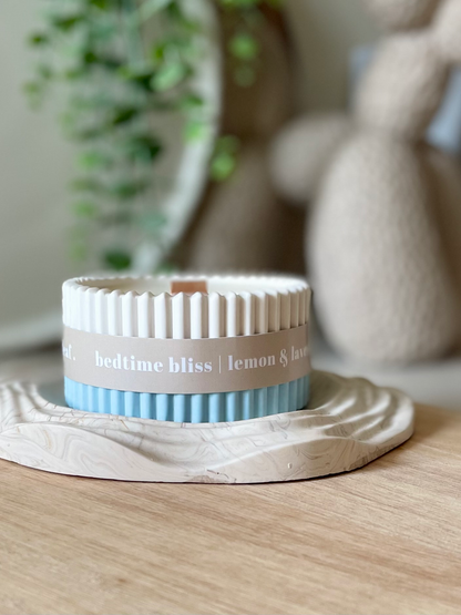 Bedtime Bliss - Lemon & Lavender Stoneware Soy Wax Candle