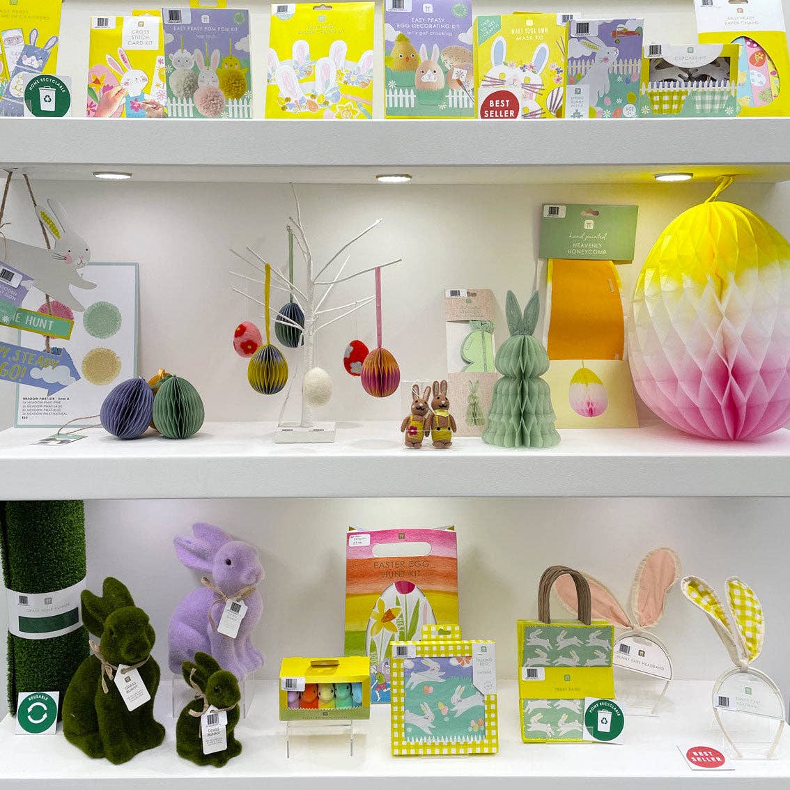 Pastel Easter Bunny Rabbit dekorasjoner - 5 Pak