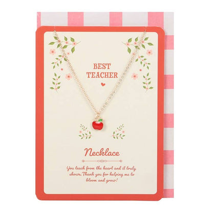 Best Teacher Apple Smykke på kort