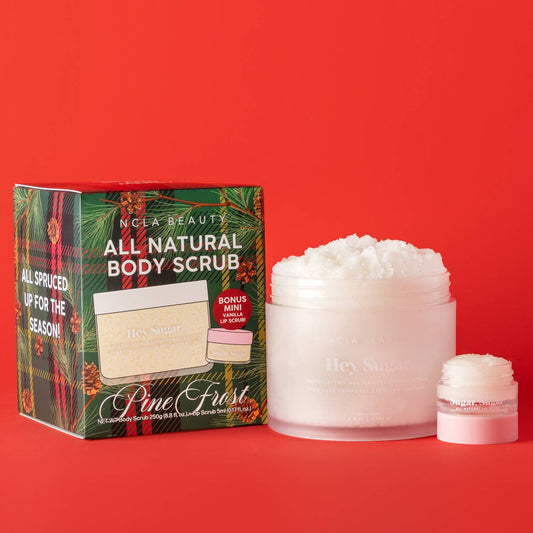 Hey Sugar Pine Frost Body Scrub + Lip Scrub Holiday Gift Set