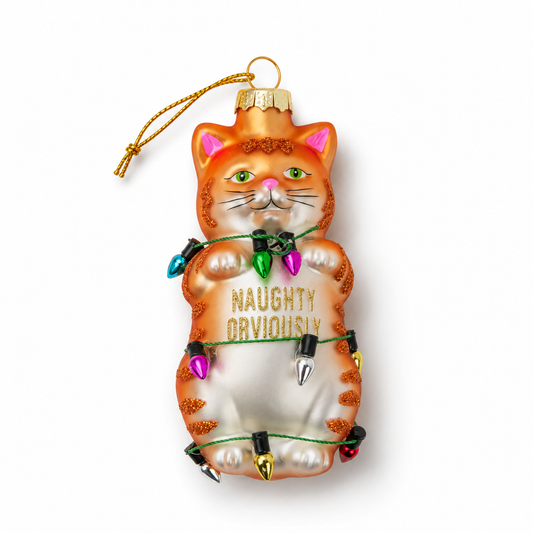 Naughty Obviously -  Glass julekule