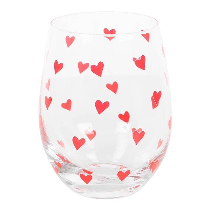 Heart Print Glass