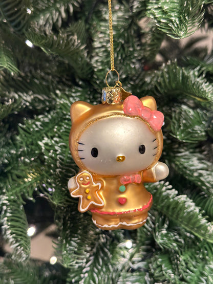 Hello Kitty Julekule med Pepperkakedrakt