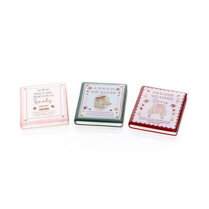 Cosy Chapter bokformet coaster – 3 assorterte