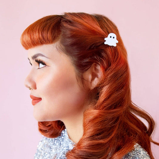 Hey Boo! Ghost Mini Hair Clip | Halloween
