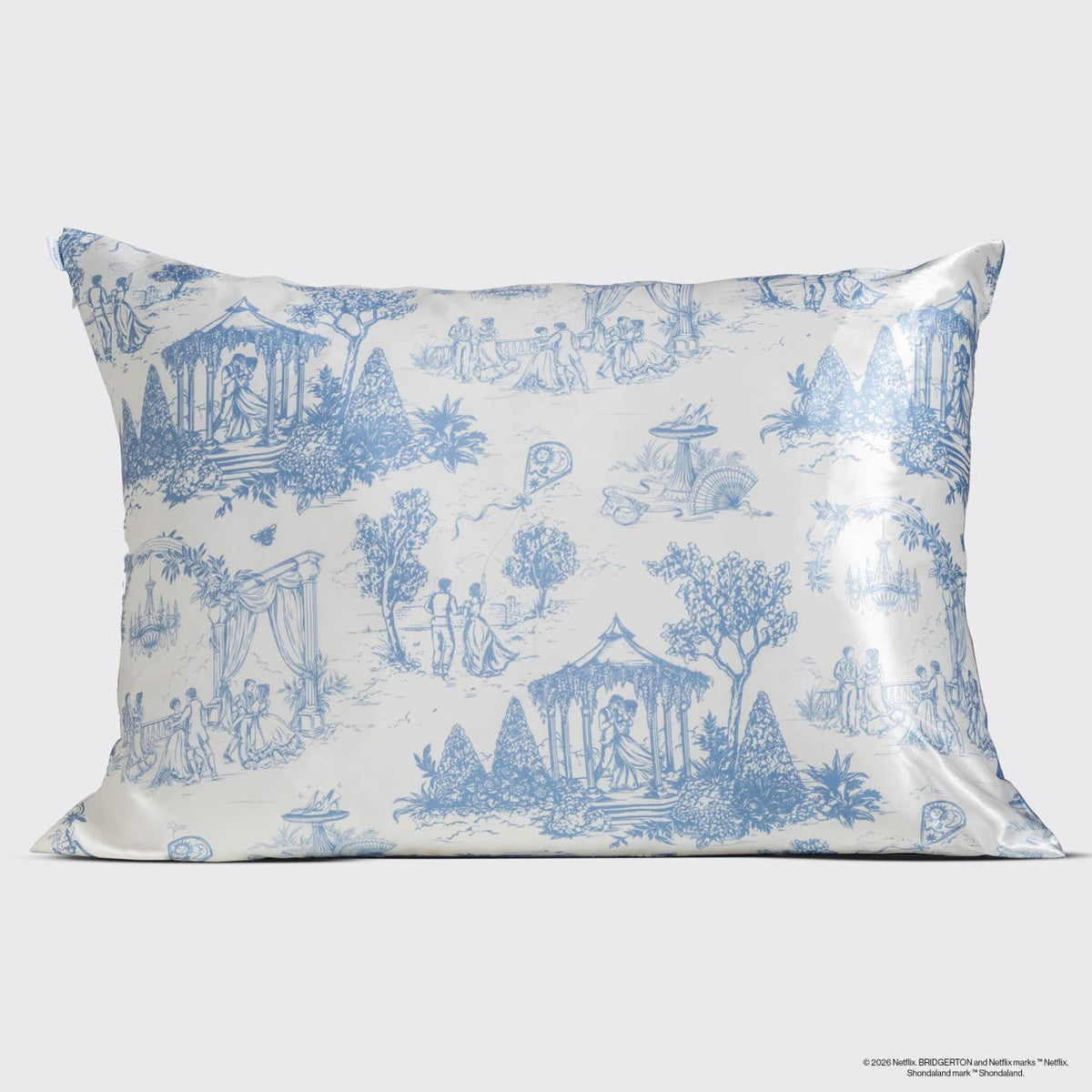 Bridgerton x Kitsch Satin Pillowcase in Garden Toile – FORHÅNDSBESTILLING