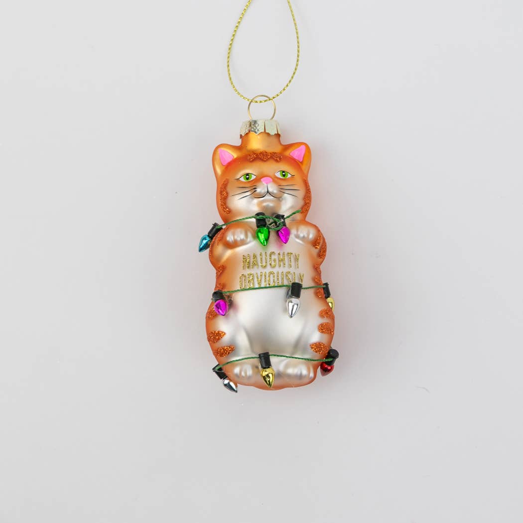 Naughty Obviously -  Glass julekule