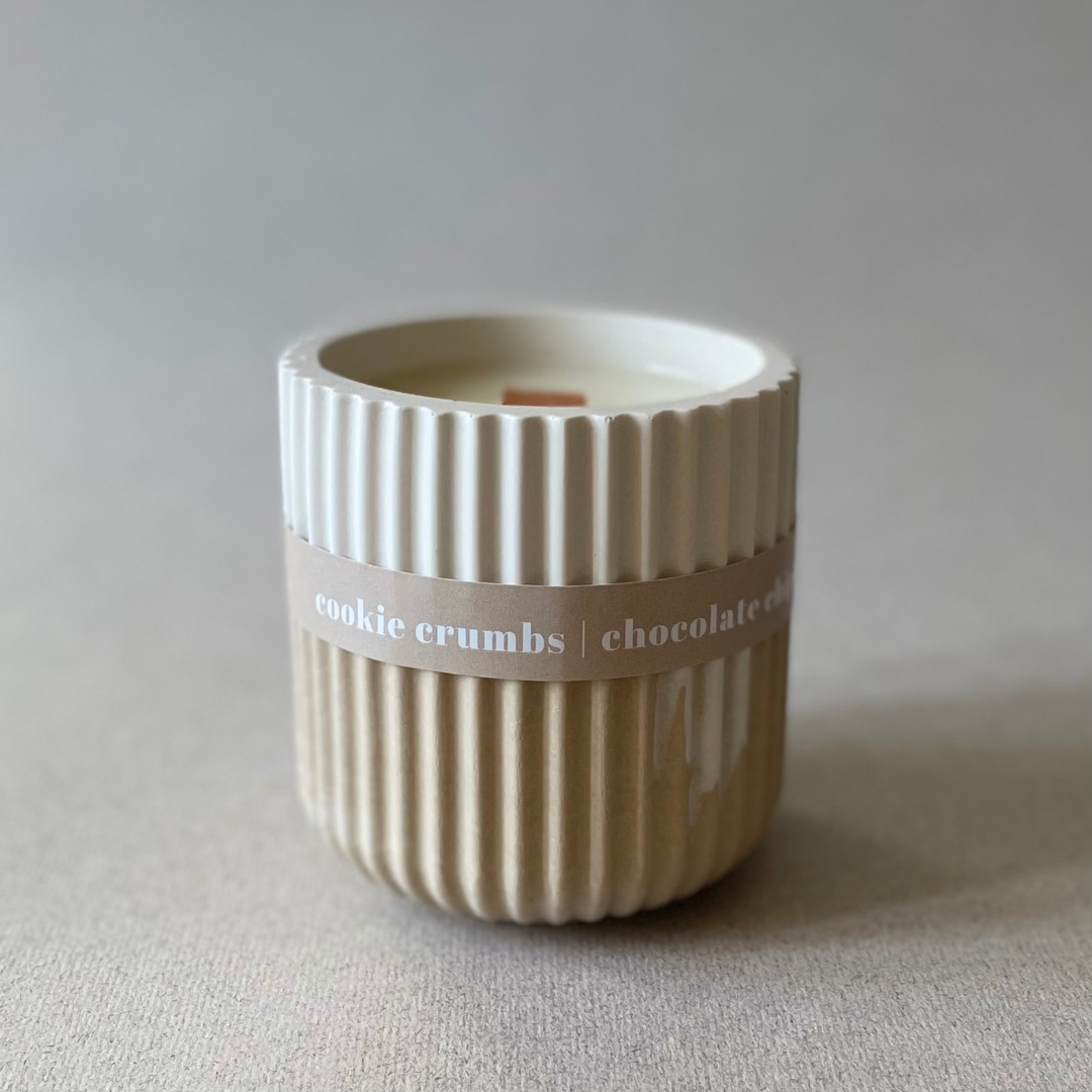 Cookie Crumbs Stoneware Soy Wax Candle / Scandi Inspired