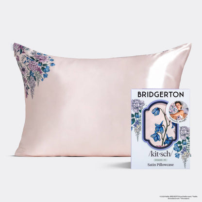 Bridgerton x Kitsch Satin Pillowcase in Wisteria – FORHÅNDSBESTILLING