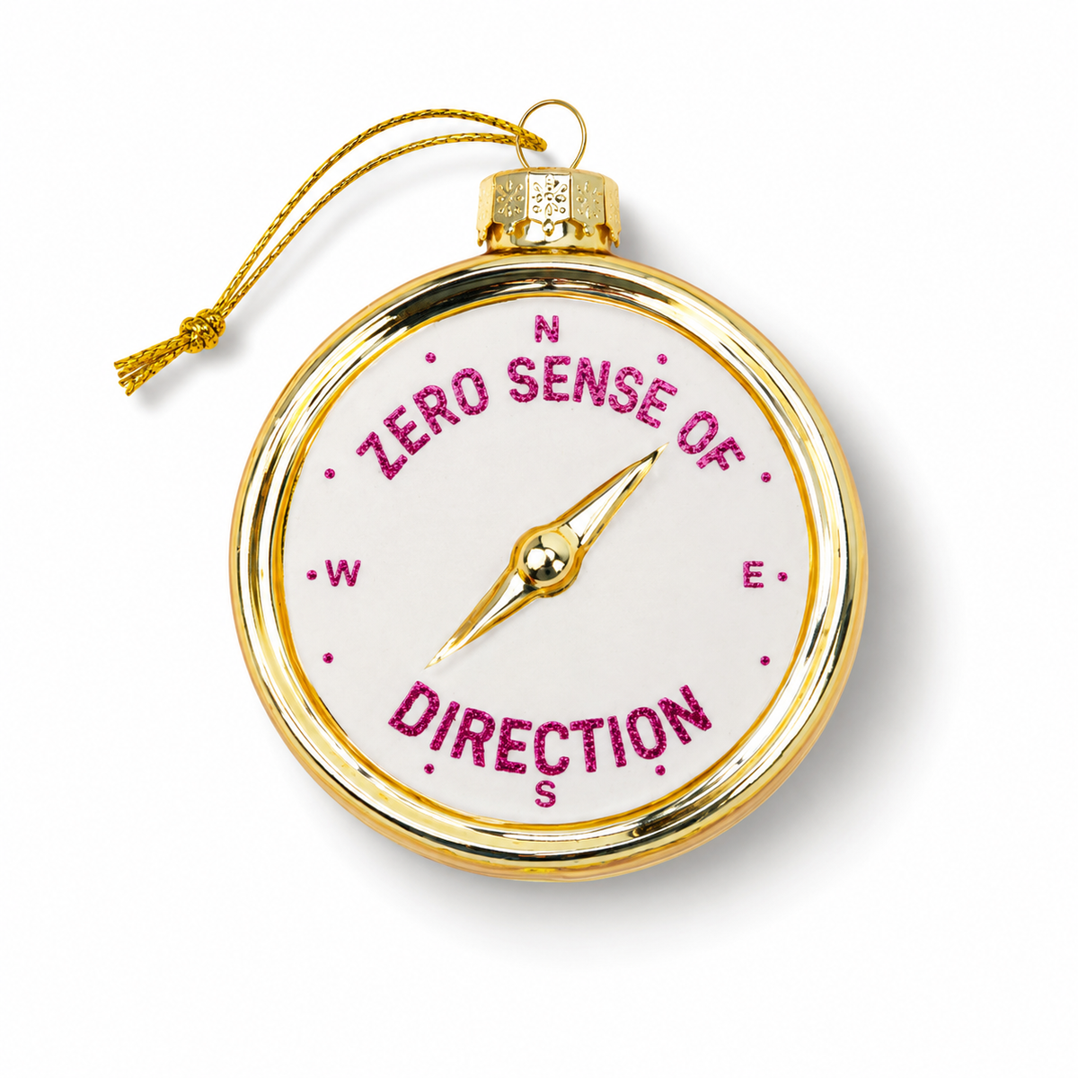 Zero Sense of Direction julekule i glass