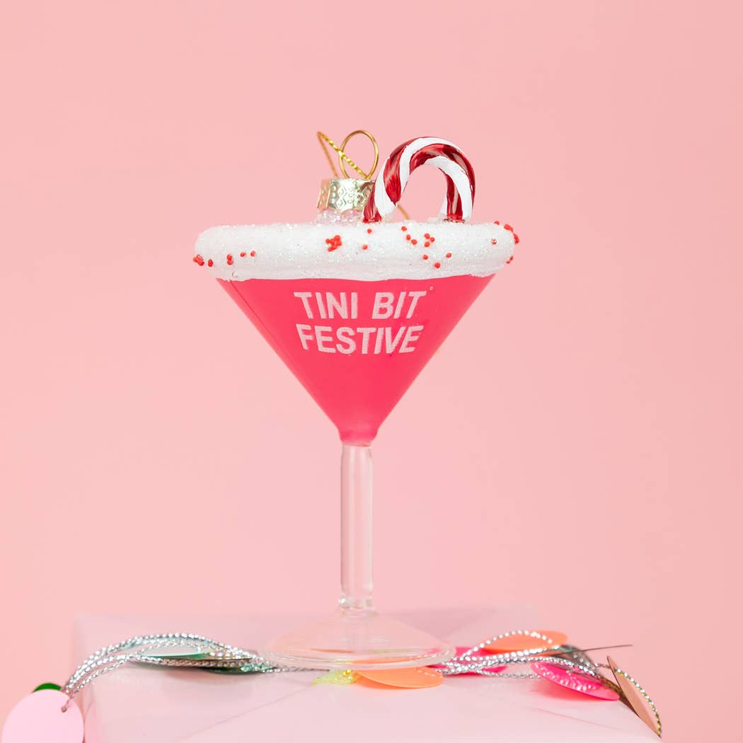 Tini Bit Festive – Julekule med martiniglass