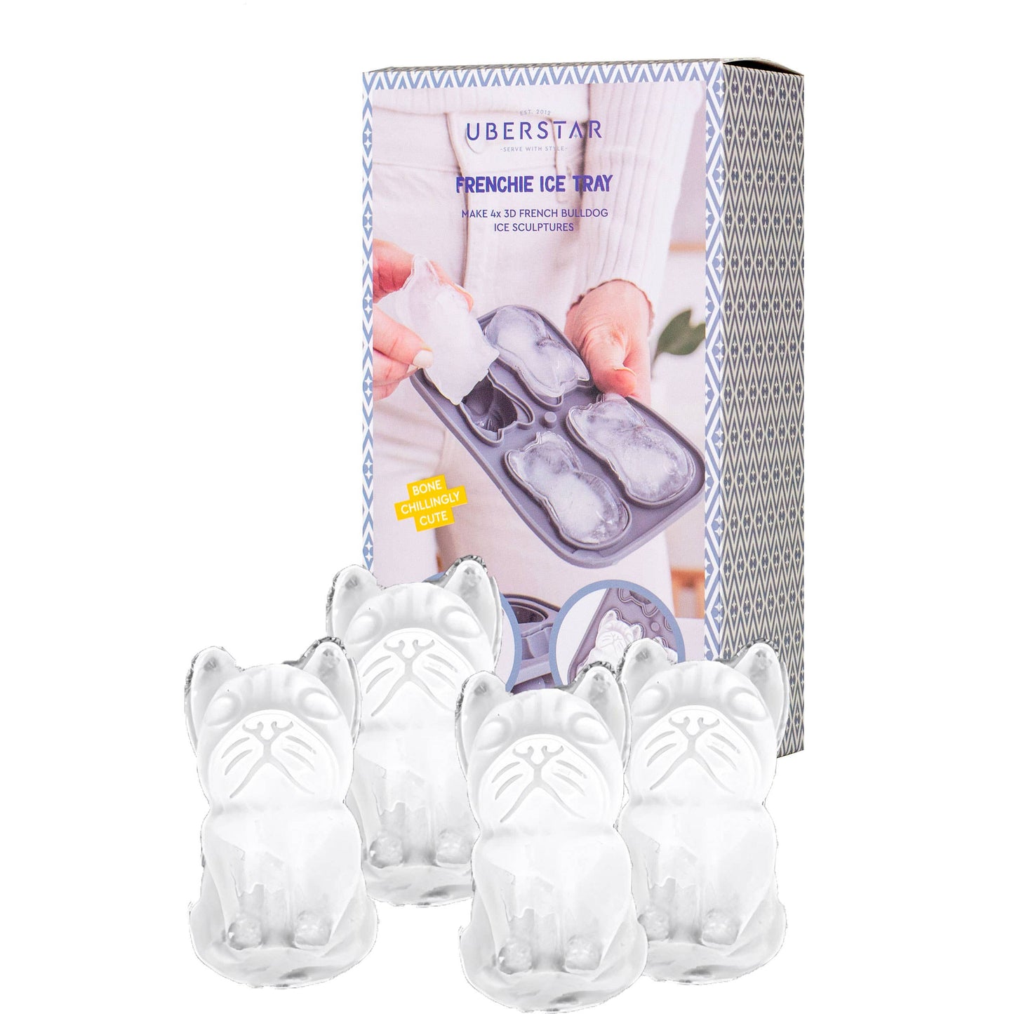 Fransk Bulldog Isbitform – 3D Isbiter 🐶❄️