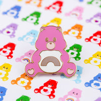 Enamel pin Care Bear pink sending rainbows lapel pin brooch: Green