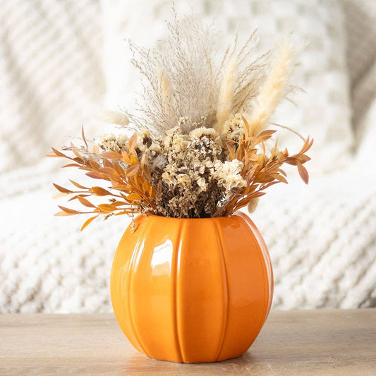 Orange Autumn Pumpkin Vase