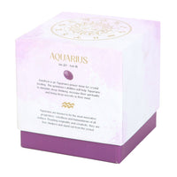 Aquarius (Vannmannen) Bergamot & Mandarin Zodiac Crystal Candle