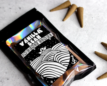 Vanilla Bean |  Røkelsekjegler, Kun Backflow