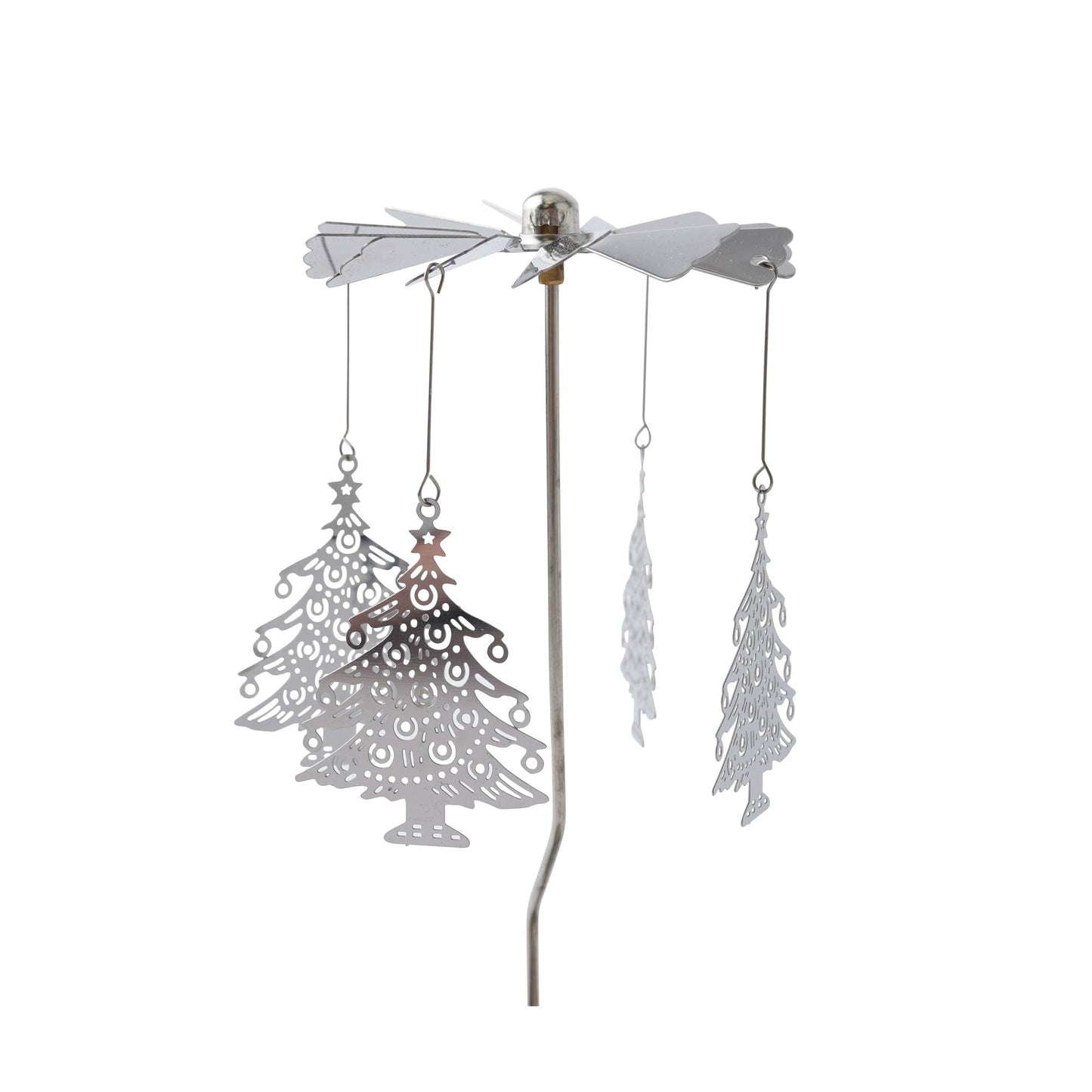 Silver Christmas Tree Telys Englespill