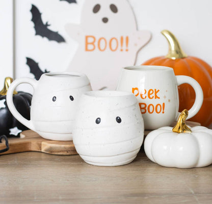 Peekaboo Ghost Rounded Halloween Krus