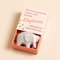 Tiny Matchbox Ceramic Token: Elephant