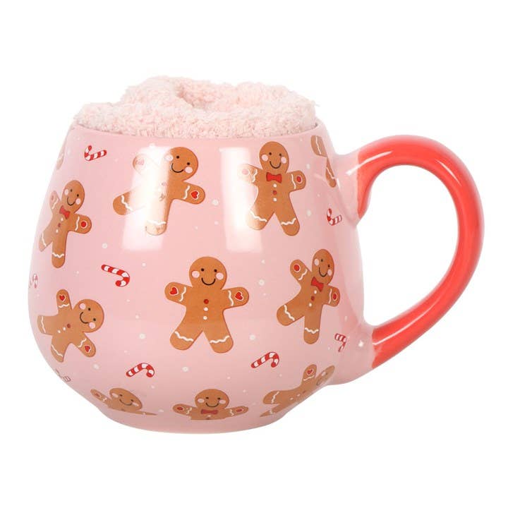Gavesett Rosa pepperkakekrus m/sokker