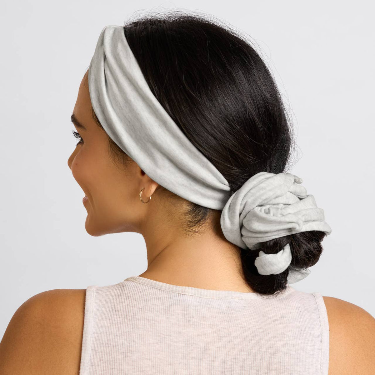 Set & Flow Heatless Curling Headband - Heather Gray
