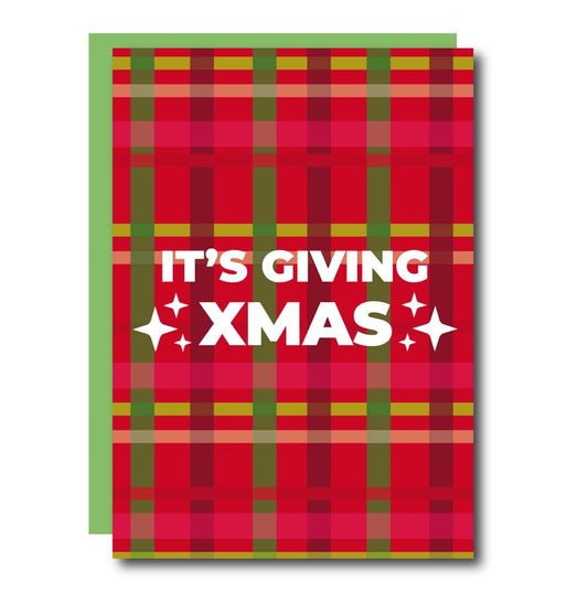 It's Giving Christmas Greeting Card