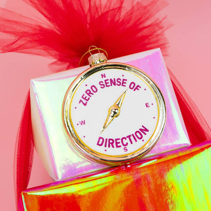Zero Sense of Direction julekule i glass