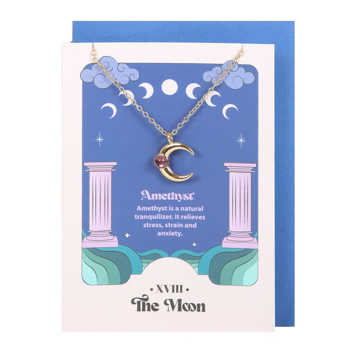 The Moon Celestial Amethyst Smykke med Kort