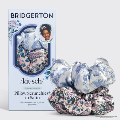 Bridgerton x Kitsch – satengscrunchies, Toile in Bloom