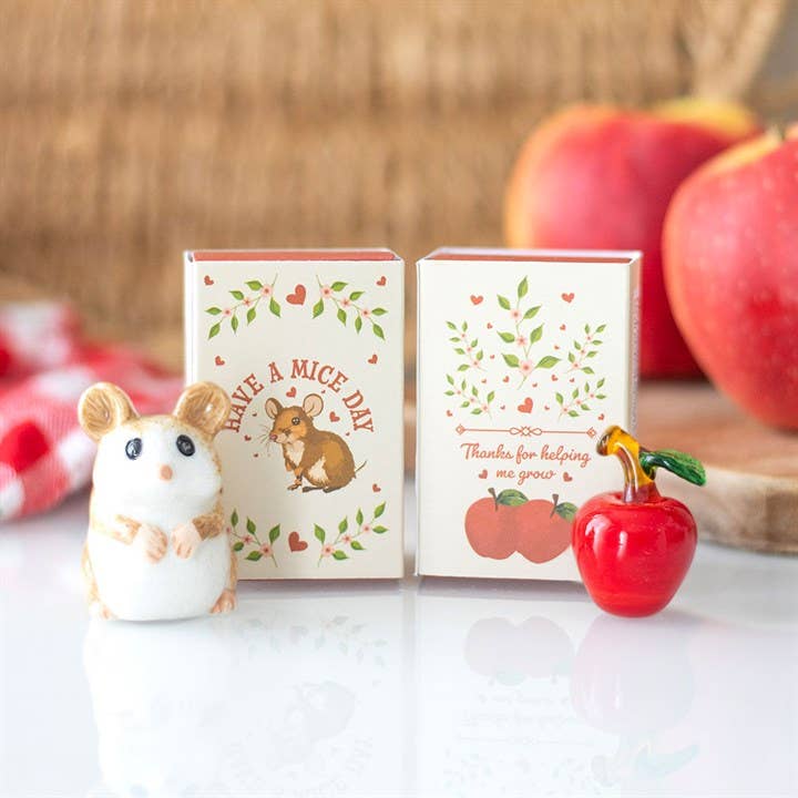 Miniatyr i glass – eple eller mus 🍎🐭