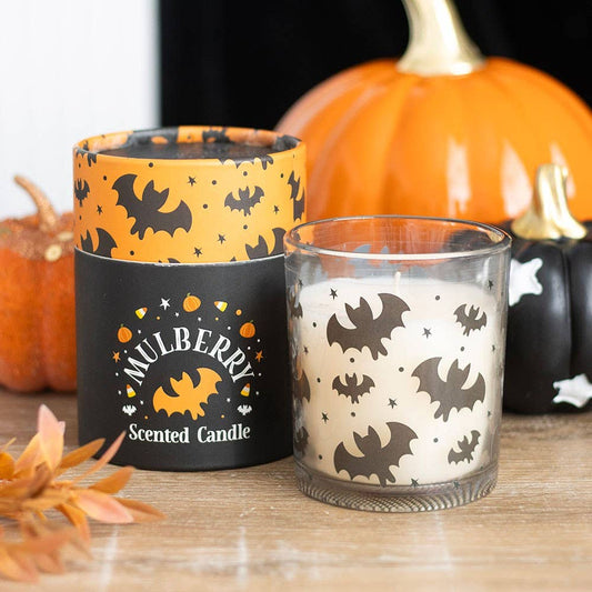 Halloween Bat Print Mulberry Lys
