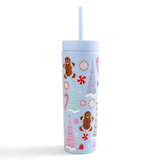 Christmas Cookies & Candy Tumbler - Periwinkle