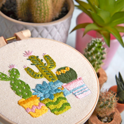 Broderikit Kaktuser Pastell