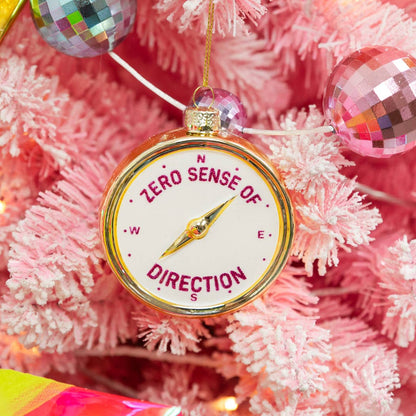 Zero Sense of Direction julekule i glass