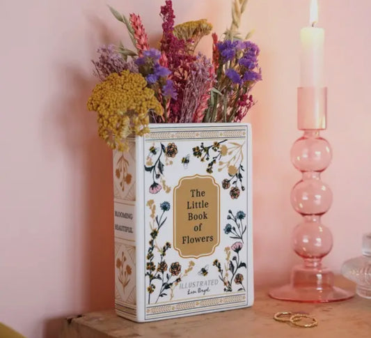📖🌸 The Little Book of Flowers – Dekorativ Bokvase i Keramikk