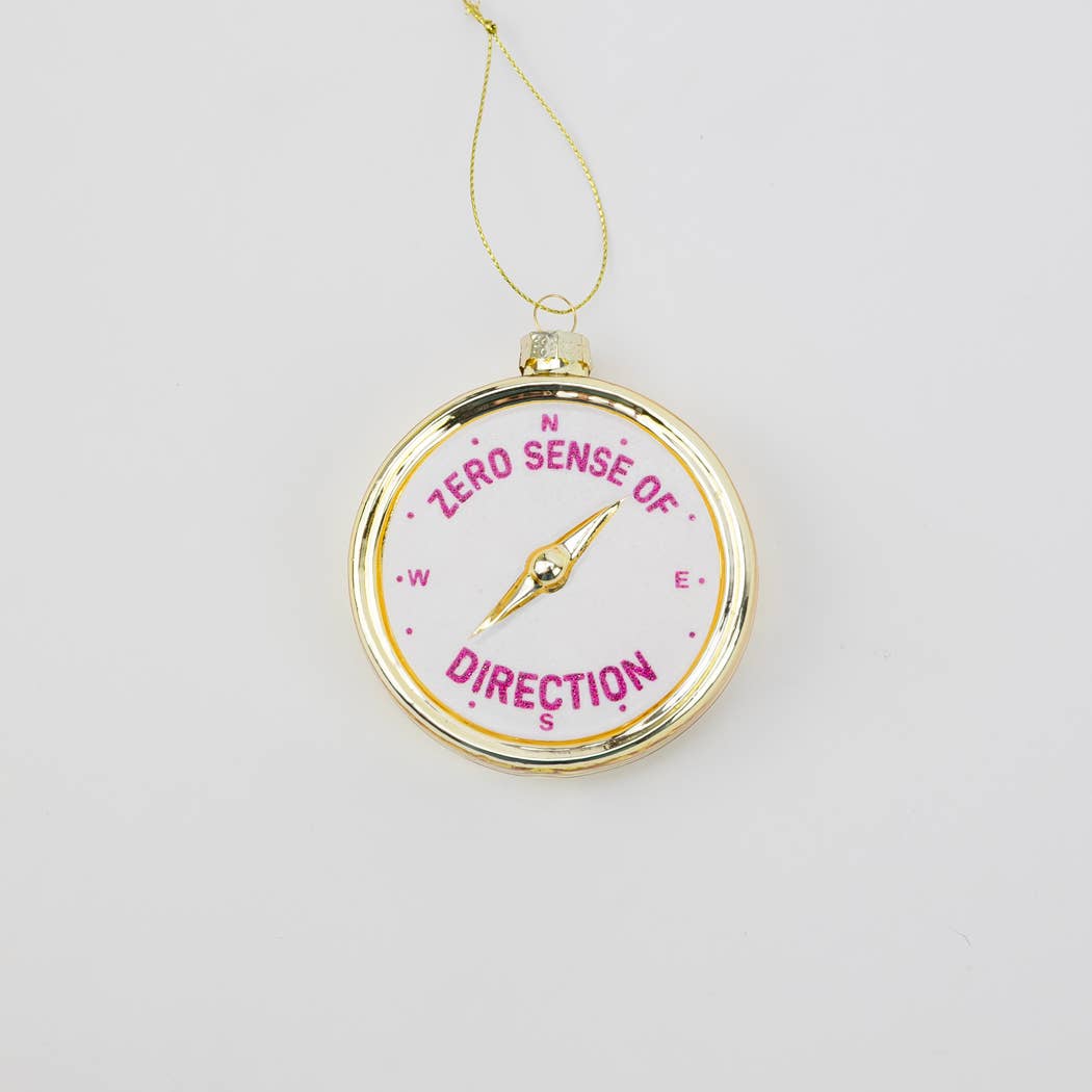Zero Sense of Direction julekule i glass