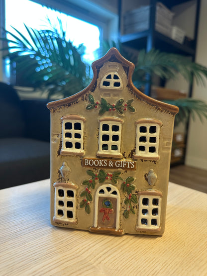 Books & Gifts lyslykt i steingods