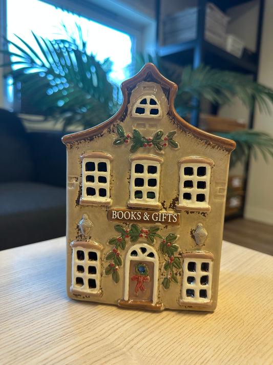 Books & Gifts lyslykt i steingods