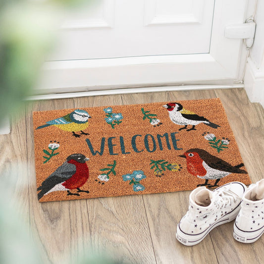 Dørmatte i kokos – "British Birds"