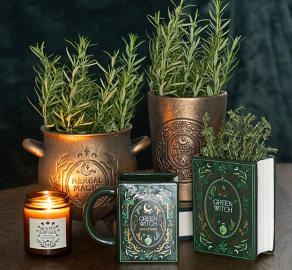Spell Book krus – Green Witch 🌿📚✨