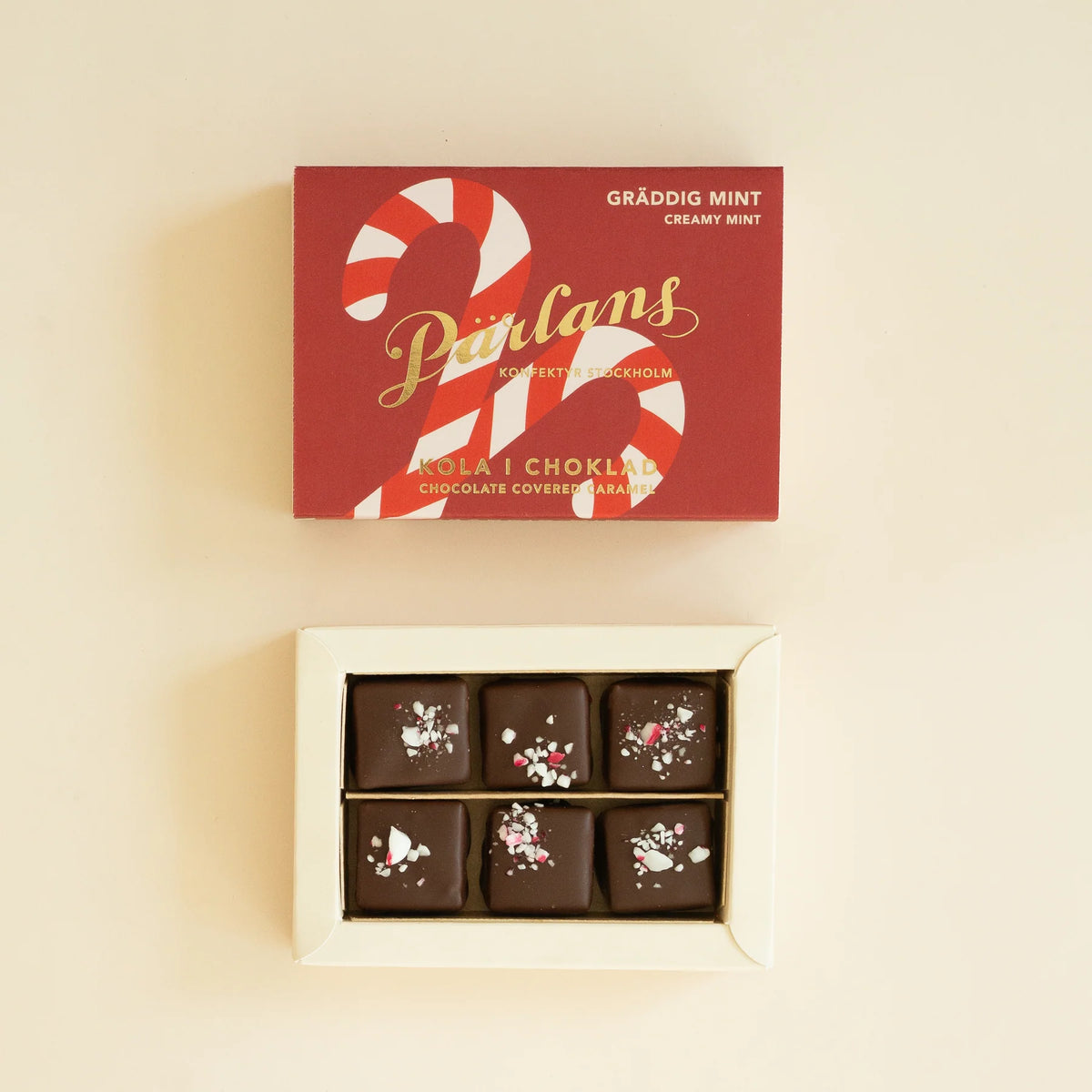 Pärlans Creamy Mint – 6 sjokoladetrukne karameller