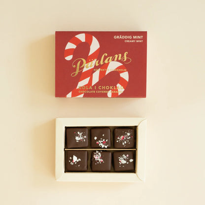 Pärlans Creamy Mint – 6 sjokoladetrukne karameller