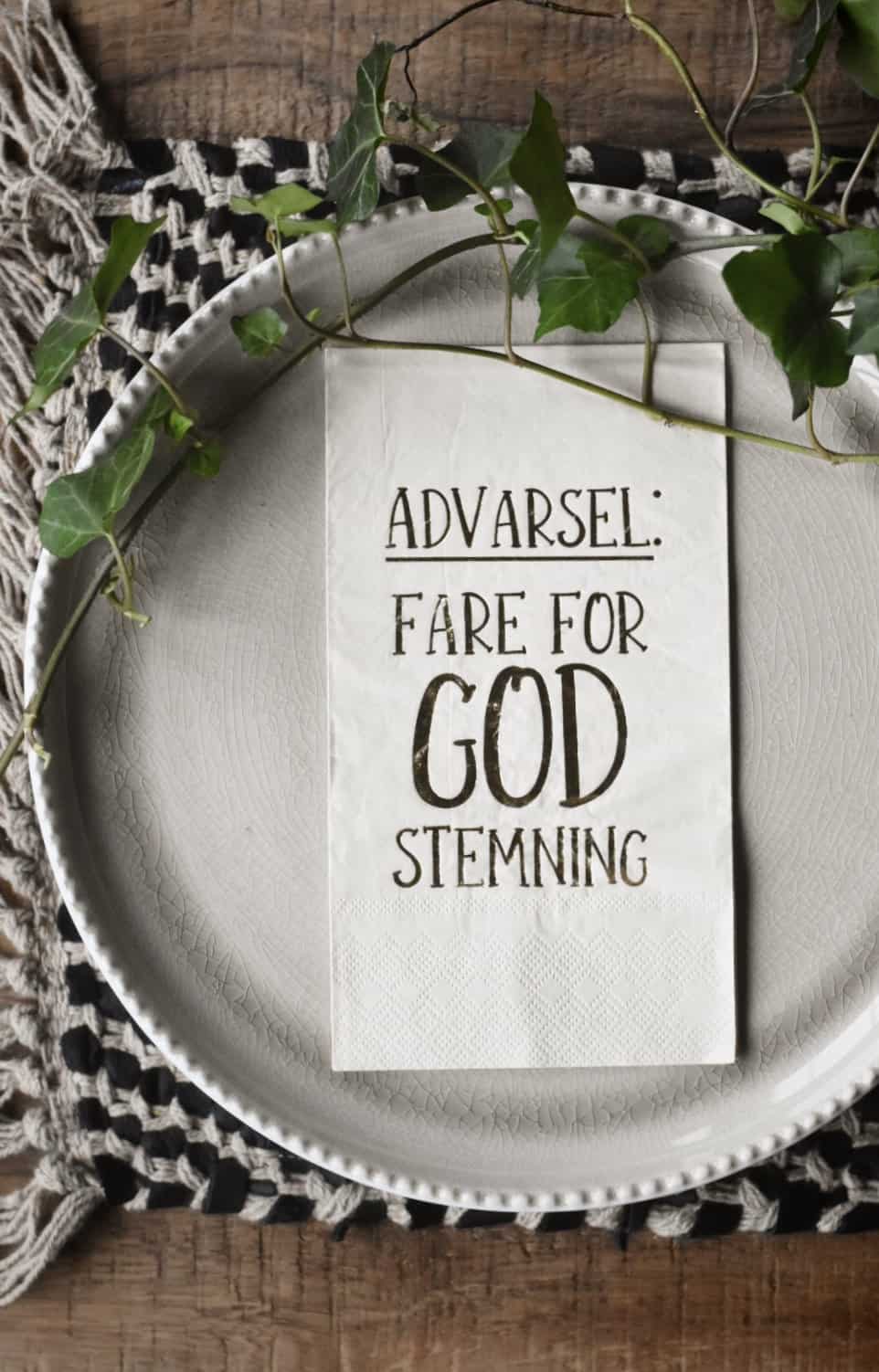 Serviett Buffet - Fare for god stemning