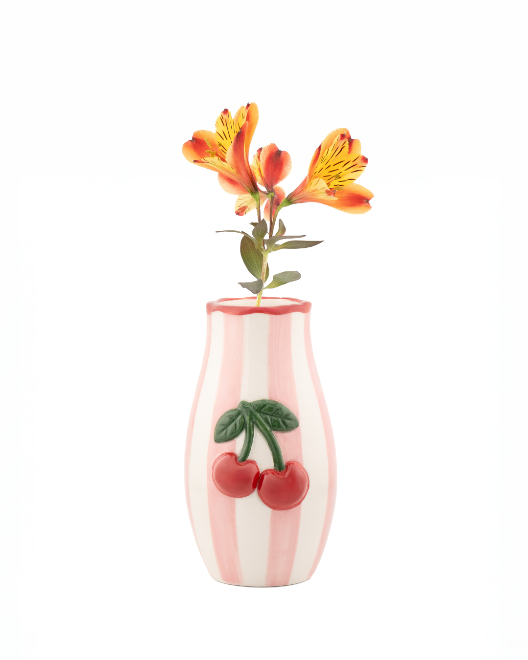 Cherry vase – håndmalt kirsebærvase 🍒🌸